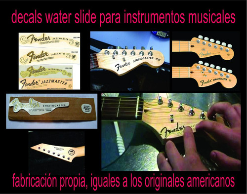 Decalques Water Slide Para Instrumentos Musicales Y Juguetes