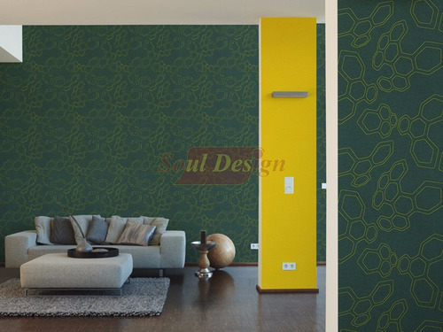 Imagen 2 de 9 de Empapelado Importado Move Your Wall Verde Azulado Fluo 95655