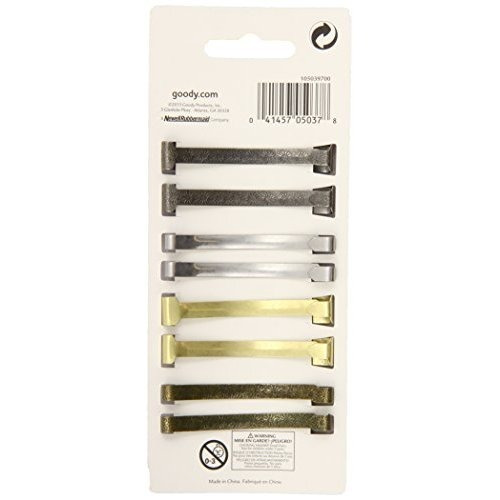 Goody Clásicos Metal Barettes 2 3/8 Pulgadas De 8 Count