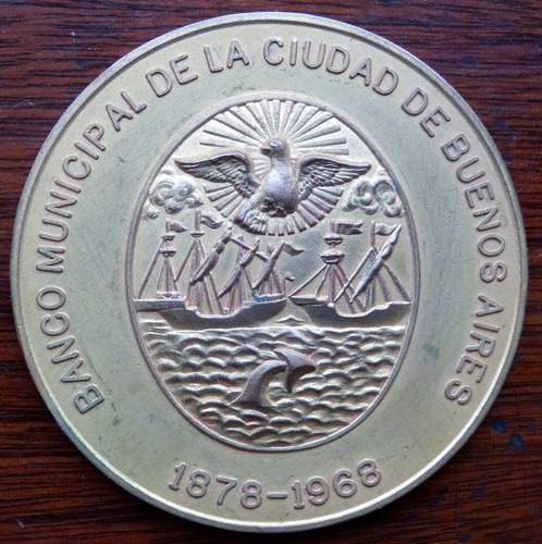 Gran Medalla Banco Municipal De La Ciudad Buenos Aires 1968