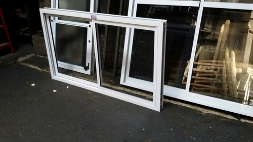 Ventana Aluminio Blanco 150x110 Con Vidrio