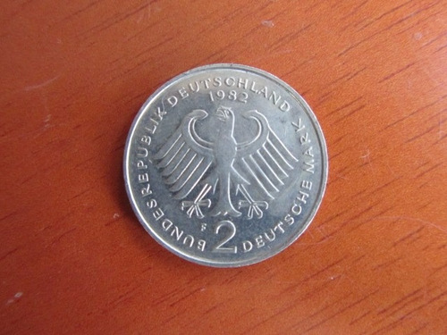 Moeda - Alemanha - 2 Deutsche Mark - 27 Mm - 1982 - Sob