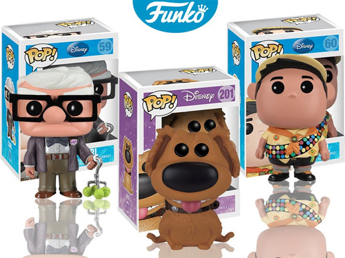 Set 3 Piezas Russell Carl Dug Funko Pop Disney Pelicula Up