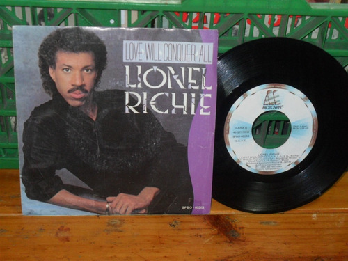 Lionel Richie Love Will Conquer Al Vinilo Simple 7 Soul Funk