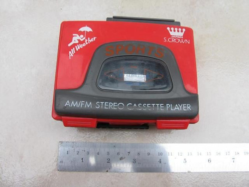 Psicodelia: Antiguo Walkman Player S Crown Rojo Wkm