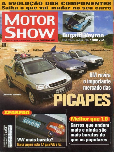 Motor Show Nº250 Montana Fiat Strada Saveiro Bugatti Veyron