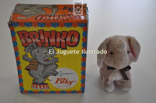 Elefantito Brinko A Cuerda Puky En Caja Ind Argentina C 1970