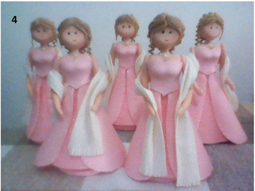 Tope De Tortas,quinceañeras De 15 Cm Hechas En Masa Flexible