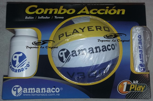 Combo Tamanaco Voleibol Termo Y Inflador De Balon Nuevo