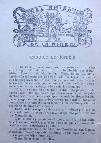 Antiguo Almanaque 1927 Homenaje Literario A Mariano Soler