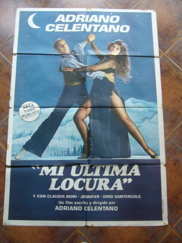 Poster De Cine / Mi Ultima Locura / Adriano Celentano / 1978