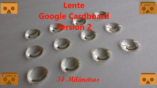 Imagen 1 de 5 de Lente Google Cardboard V2 - 1 Par,d34mm*f39.3mm