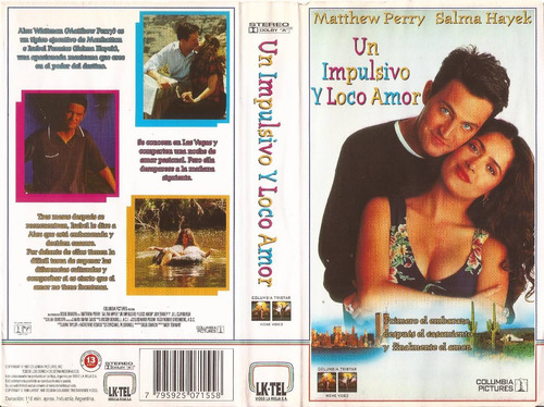 Un Impulsivo Y Loco Amor Vhs Salma Hayek Matthew Perry 1996