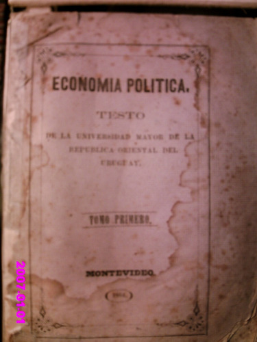  Economía Política  - Testo Tomo I, 1864