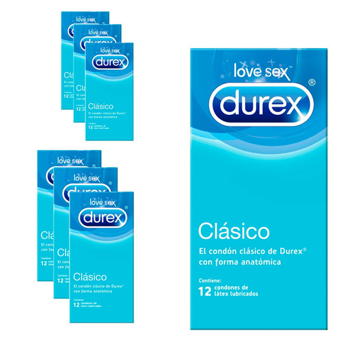 Set De Condones Preservativos Durex Clásico X84 Unidades