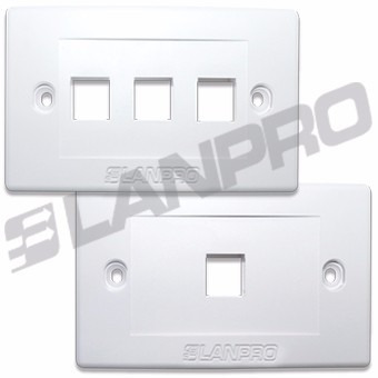 Faceplate Horizontal Lanpro De 2 Y 4 Puertos,  Combo De 5