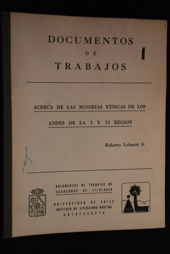 Antropologia Andes Minorias Etnicas Tarapaca Antofagasta