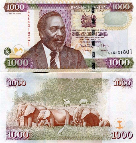 Kenia Billete De 1000 Chelines Año 2010 Sin Circular