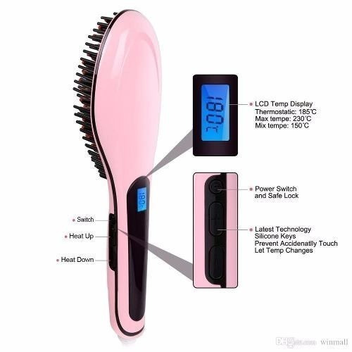 Imagem 6 de 6 de Escova Mágica Alisadora - Digital - Bivolt - Rosa
