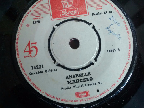 Vinilo Single De Marcelo - La Casa Nueva ( T53