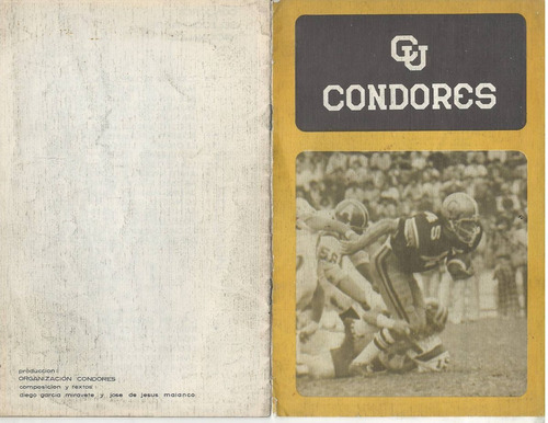 Futbol Americano Libro De Condores Unam 1975