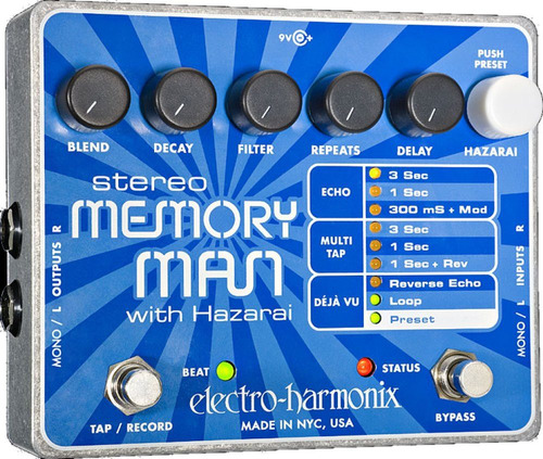 Pedal Electro Harmonix Memoryman Hazarai Stereo Cuo