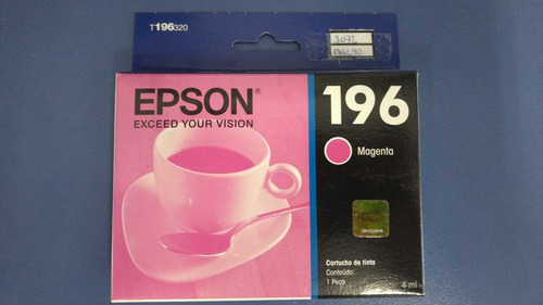 Cartucho Original Epson 196 Magenta T196320 4ml Novo Lacrado