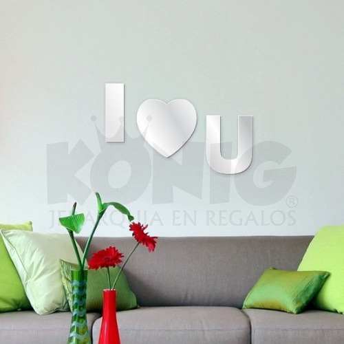 Espejo Decorativo Moderno Originales Unico Barato I Love You