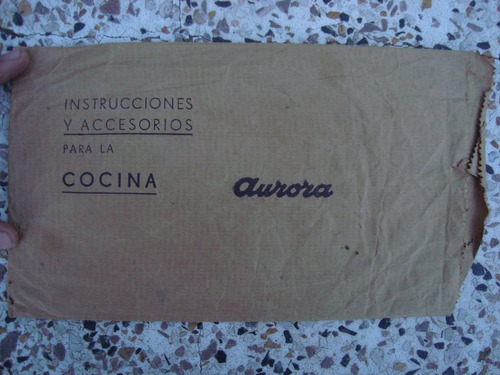 Antiguo Sobre Con Membrete De Cocina Aurora.