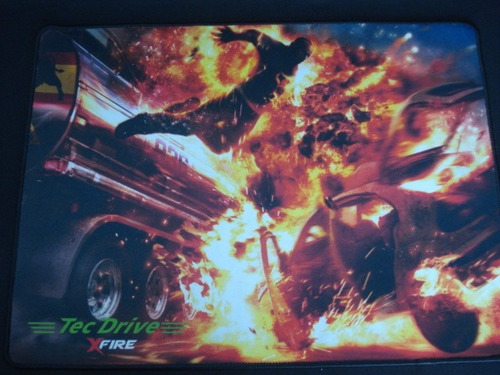 Mouse Pad Gamer Tec Drive X Fire Car Explode 44 X 33cm