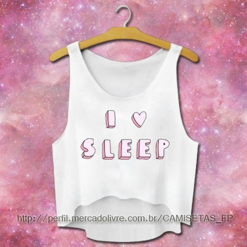 Camiseta Regatinha Feminina I Love Sleep Divertida Fofa Moda