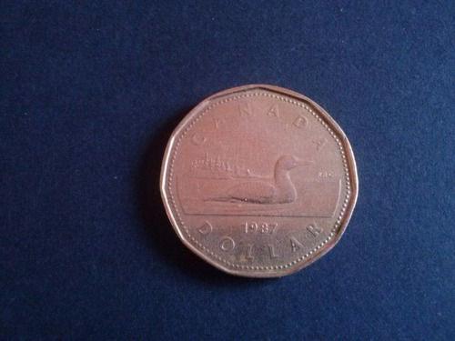Moneda Canadá Dollar Bronce 1987 (a03)