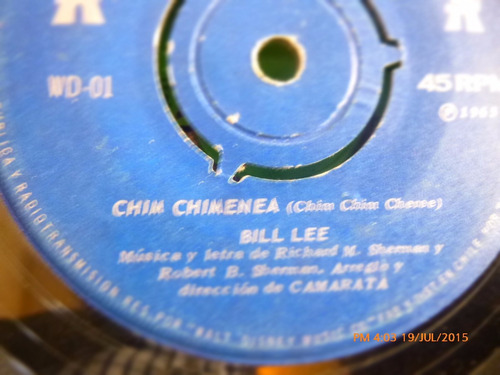 Vinilo Single De Bill Lee Chin Chimenea  ( R143