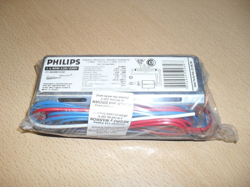 Balasto Electrónico Para Fluorescente 1x18/20w Philips Nuevo