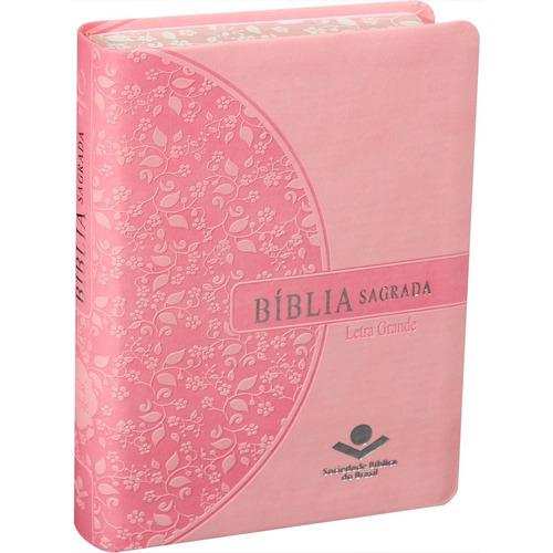 Bíblia Evangélica Feminina Letra Grande Borda Florida Rosa