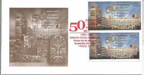 Fdc 50 Aniversario Centro Nal. S.c.t. 2004