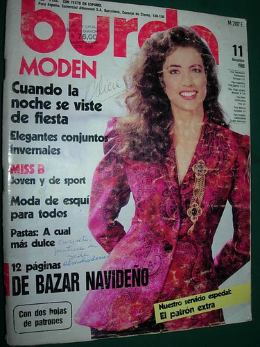 Revista Burda Con Moldes Ropa Moda Costura Confeccion 11/88