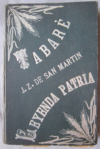 Antiguo Libro Tabare Zorrilla De San Martin