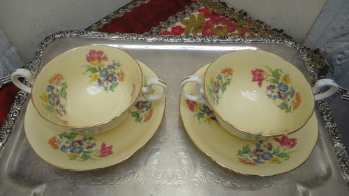 Fina Taza Consome Porcelana Inglesa Antigua Impecable Veala