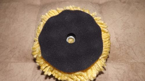Boina De Lã Mista Amarela Espuma Preta 125mm 5/8 5 Polegadas