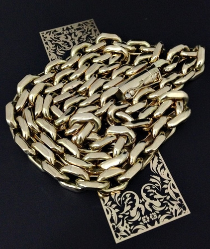 Corrente Grossa Em Ouro 18k 750 Cadeado Luxo