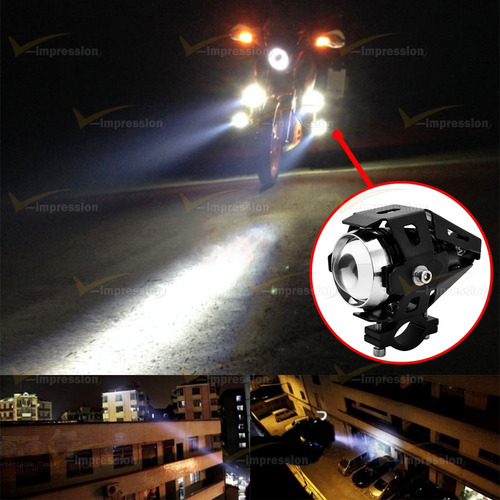 Par Faros U5 Auxiliar Led Cree 15w 3000lm +potente C/ Switch