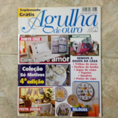 Revista Agulha De Ouro N83 Ponto Cruz Patchwork Relógios S2