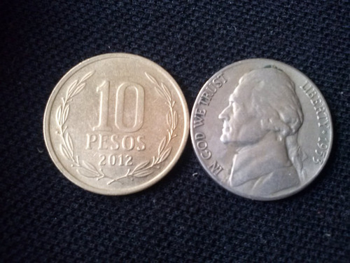 Moneda Estados Unidos Five Cents Níquel 1953 Ceca S (c31)
