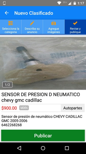 Sensor De Presion Para Neumatico Original 15114379