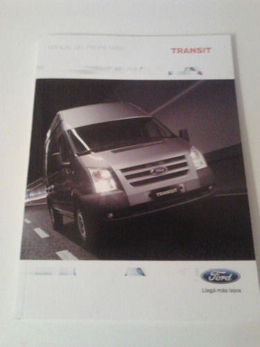 Libro Manual 100% Original De Usuario: Ford Transit 2013