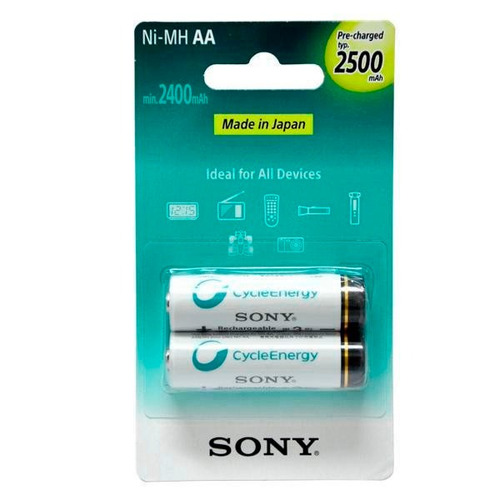 Pilha Recarregável Sony Pequena Aa 2500 Original Lacrado C/2