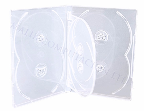 Pack 25 Cajas Dvd Transparente 6 Discos 14mm Caja Premium