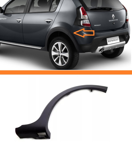 Moldura Tras Lateral Sandero Stepway 09 10 11 12 13 14 15 Le