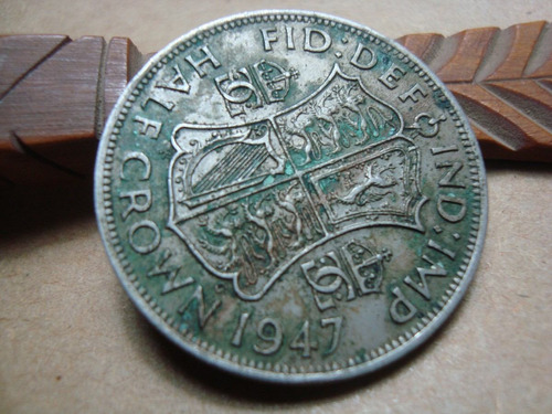 Moneda Half Crown 1947 Inglaterra Impecable